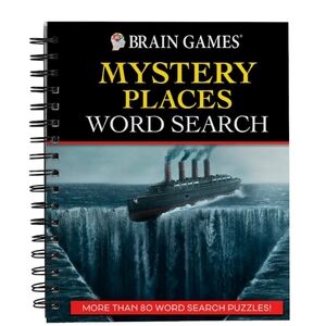 Word Search - Brain Games - Mystery Places Word Search - Spiral Bound